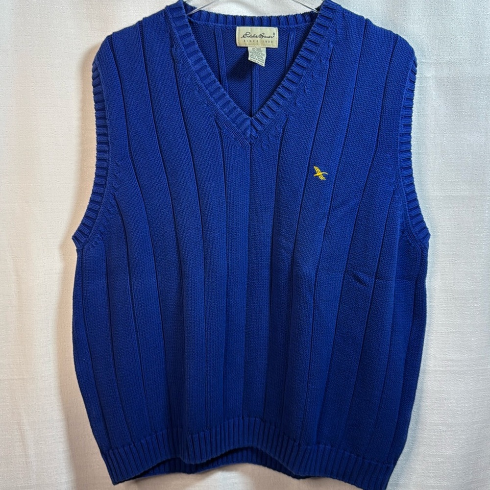 EDDIE BAUER Blue Sweater Vest